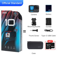 GoPro HERO 10 czarny podwodny aparat akcji 4K 5.3K60 wideo, kask kamera sportowa 23MP zdjęcia, 1080p przekaz na żywo Go Pro HERO10 6